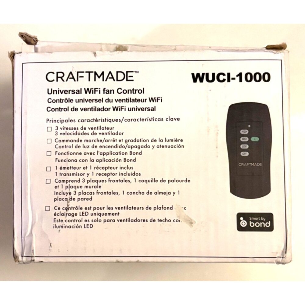 Craftmade 3-Speed Universal Smart‎ WiFi Fan Control LED Lighting Only Compatible - Picture 10 of 11